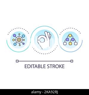 Optimize work process loop concept icon Stock Vector