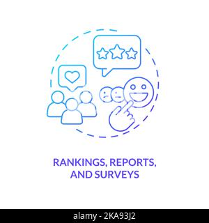 Check company reputation blue gradient concept icon Stock Vector