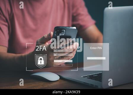 OTP verification code, One Time Password, temporary secure PIN-code from mobile phone SMS, Personal online cyberspace security privacy protection data Stock Photo