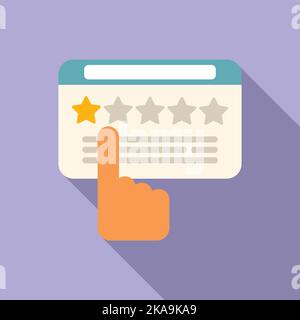 Star dislike icon flat vector. Social feedback. Negative person Stock Vector