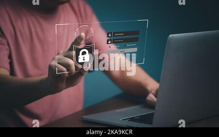OTP verification code, One Time Password, temporary secure PIN-code from mobile phone SMS, Personal online cyberspace security privacy protection data Stock Photo