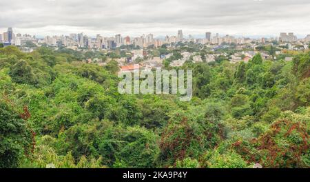 panoramic view of Curitiba cityscape, Brazil. the green city Stock Photo