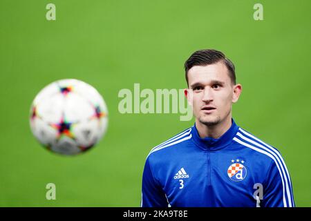 Dinamo Zagreb's Daniel Stefulj during a training session at Stamford Bridge, London. Picture date: Tuesday November 1, 2022. Stock Photo