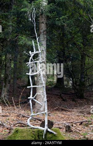 Land-Art course: The Balconies of Aigoual. Work by Guth Joly: All up there. Mont Aigoual, Gard, Occitanie Stock Photo