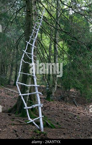 Land-Art course: The Balconies of Aigoual. Work by Guth Joly: All up there. Mont Aigoual, Gard, Occitanie Stock Photo