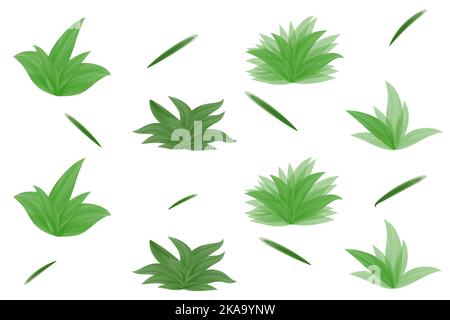 Green leaves pattern. The concept of ecology, environmental protection, healthy lifestyle. Vector image. Stock Vector