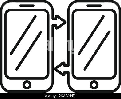 Phone redesign icon outline vector. Web ui. Creative studio Stock Vector