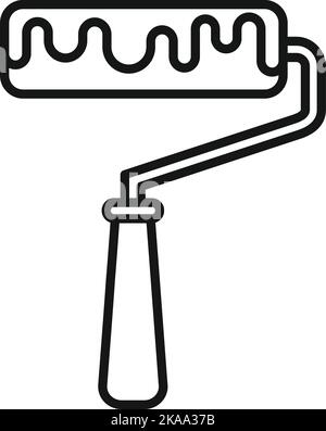 Redesign paint roller icon outline vector. Web ui. Studio project Stock Vector