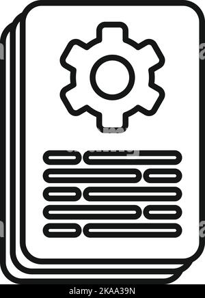 Redesign paper icon outline vector. Web ui. Build project Stock Vector