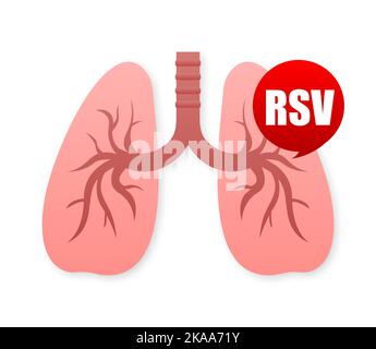 Lungs flat style. Vector illustration icon. Isolated vector illustration.Medical icon. Stock Vector