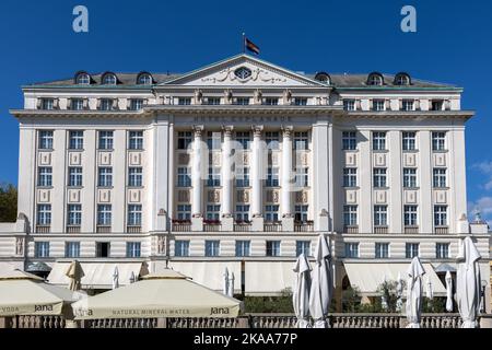 Hotel Esplanade, Zagreb, Croatia. Opened in 1925 as a refuge for passengers from the Orient Express. Stock Photo