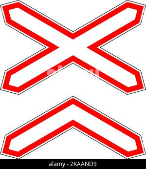 Illustration of Warning Signs Multipath Railway on White Stock Vector