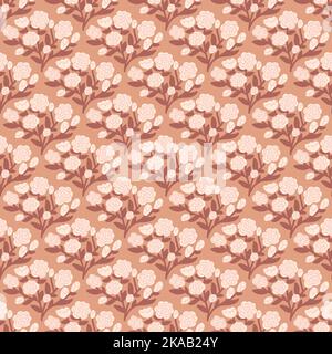 Roses and leaves vector vintage damask seamless pattern Stock Vector