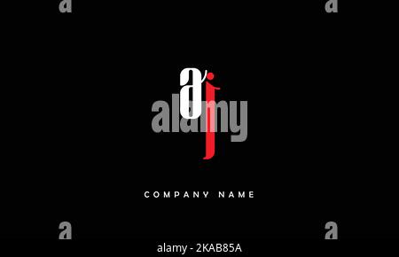 AJ, JA Abstract Letters Logo Monogram Stock Vector
