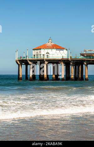 beautiful pier at Hermosa Beach in California Stock Photo
