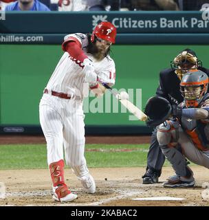 Philadelphia Phillies' Brandon Marsh tosses his wet hair up prior to a  baseball game against the Boston Red Sox, Friday, May 5, 2023, in  Philadelphia. (AP Photo/Chris Szagola Stock Photo - Alamy