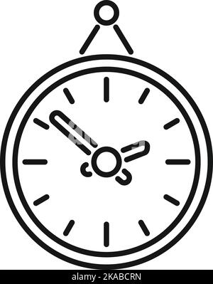 Wall clock icon outline vector. Business time. Work control Stock Vector