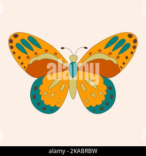Retro Groovy Rainbow Hipster Circle. Psychedelic Hippie Rainbows Wave Stock  Vector - Illustration of happy, sticker: 269237286