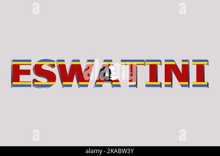 3D Flag of Eswatini on a avatar square background Stock Photo - Alamy