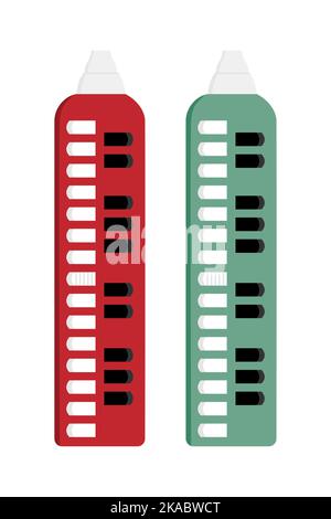 Melodica vector illustration. Alto and soprano melodicas. Stock Vector