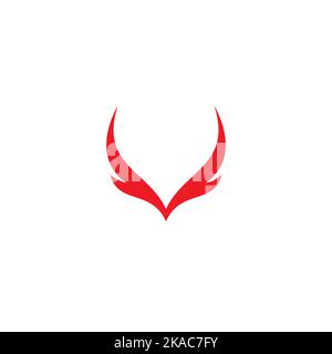 Letter V Wing Logo Simple Stock Vector