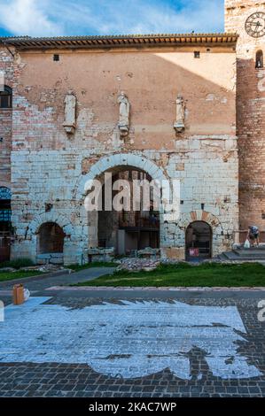 Spello. Ancient atmosphere in the medieval village Stock Photo