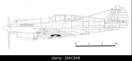 Illustration of a Curtiss P40-C Warhawk of the Flying Tigers Stock ...