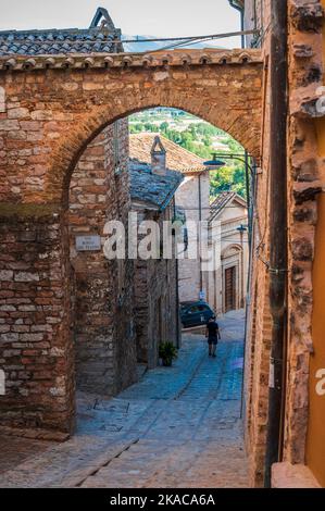 Spello. Ancient atmosphere in the medieval village Stock Photo