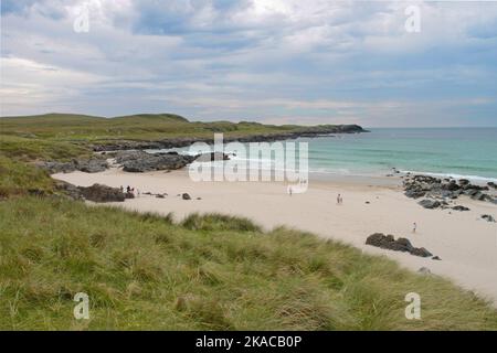 Sandy Dream Beach in Saligo Bay, Islay, Hebrides, Inner Hebrides, Inner Isles, Scotland, United Kingdom, Great Britain Stock Photo