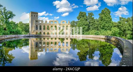 Normannischer Turm Ruinenberg Potsdam Brandenburg Deutschland Stock Normannischer Turm Ruinenberg Potsdam Brandenburg Deutschland Stock