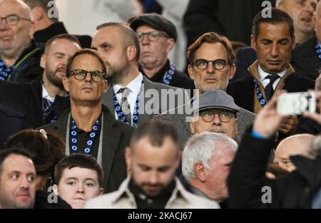 Glasgow, Scotland, 1st November 2022.   Frank and Ronald de Boer attended the UEFA Champions League match at Ibrox Stadium, Glasgow. Picture credit should read: Neil Hanna / Sportimage Stock Photo