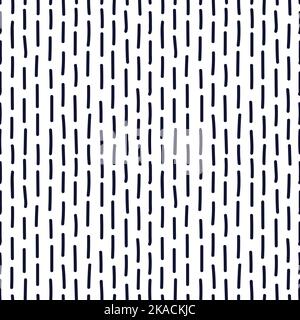 Hand drawn seamless indigo irregular dotted line texture, vector illustration Stock Vector