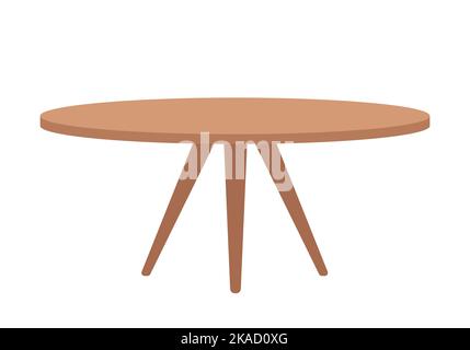 Empty table semi flat color vector object Stock Vector