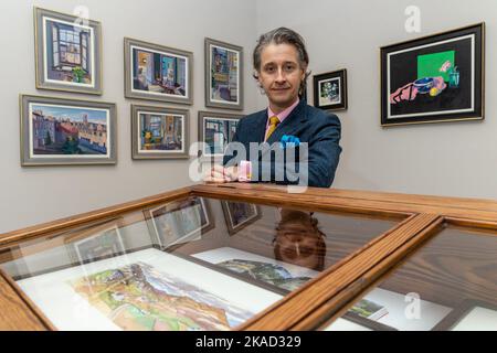 Edinburgh , United Kingdom. 02 November, 2022 Pictured: Following a long-awaited painting expedition, Lachlan Goudie returns to The Scottish Gallery in Edinburgh this November with his exhibition Painting Paradise. The exhibition opens on 3 November 2022.. Credit: Rich Dyson/Alamy Live News Stock Photo