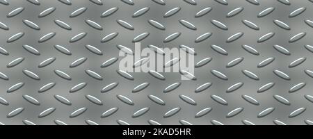 Iron diamond plate industry realistic seamless pattern Stock Vector