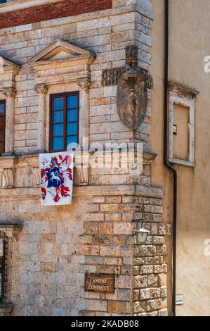 Montepulciano and the Val D'Orcia. Magical Tuscany. Stock Photo