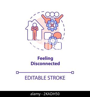 Feeling disconnected concept icon Stock Vector