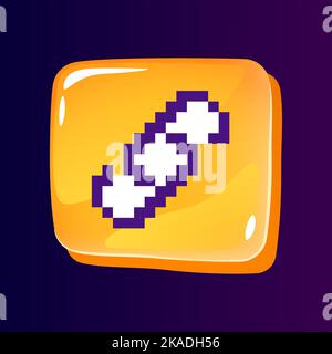 Link glossy ui button with pixelated icon Stock Vector Image & Art - Alamy
