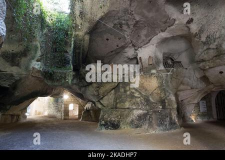 The Troglodyte Caves in the Village of Souzay-Champigny near Saumur, Loire, France Stock Photo