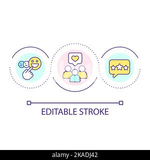 Customers satisfaction loop concept icon Stock Vector
