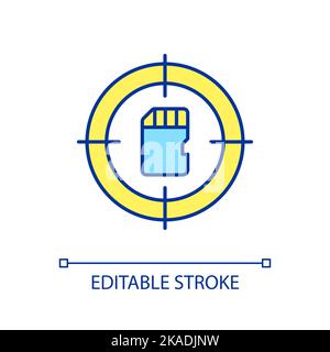 Focusing on memorization RGB color icon Stock Vector