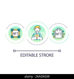Buy unique NFT loop concept icon Stock Vector