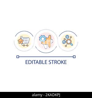 Using marketing preferences loop concept icon Stock Vector