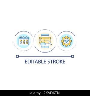 Automatic bill payment loop concept icon Stock Vector