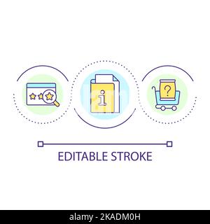 Company reputation loop concept icon Stock Vector