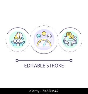 Assess consumers experience loop concept icon Stock Vector