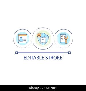 Verification process loop concept icon Stock Vector