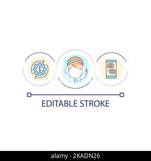 Contact form loop concept icon Stock Vector