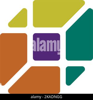 abstract cube box vector logo icon design Stock Vector
