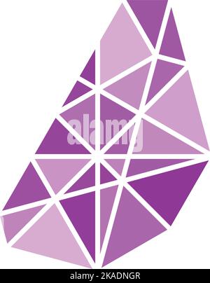 amethyst purple crystal stone logo vector icon design Stock Vector